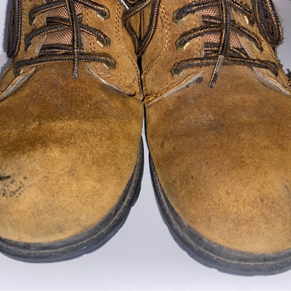 BRAHMA  Mens 9.5 Tan Suede Leather Waterproof Work Safety Steel Toe Ankle Boots